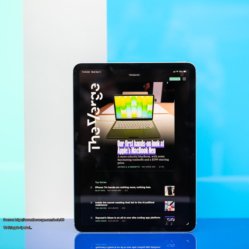 apple-ipad-air-m4 - Fair use review image from https://www.theverge.com/tech/891242/apple-ipad-air-review-2026