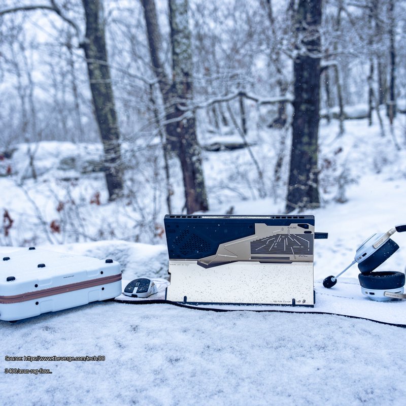 <em>This somehow looks like its natural habitat to me.</em> - Fair use review image from https://www.theverge.com/tech/883400/asus-rog-flow-z13-kojima-productions-edition-gaming-tablet-hands-on