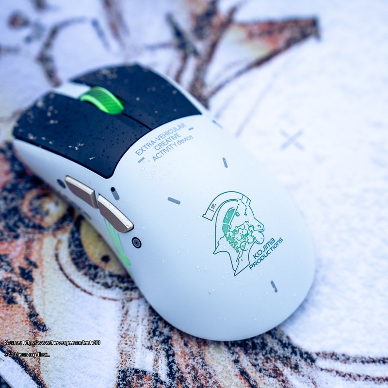 <em>And its white and black color combo and RGB illumination really pop.</em> - Fair use review image from https://www.theverge.com/tech/883400/asus-rog-flow-z13-kojima-productions-edition-gaming-tablet-hands-on